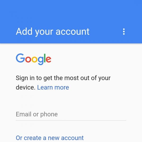 How to set up account for Google