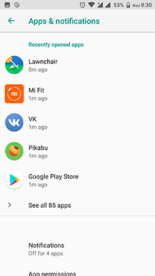 Close background apps Android