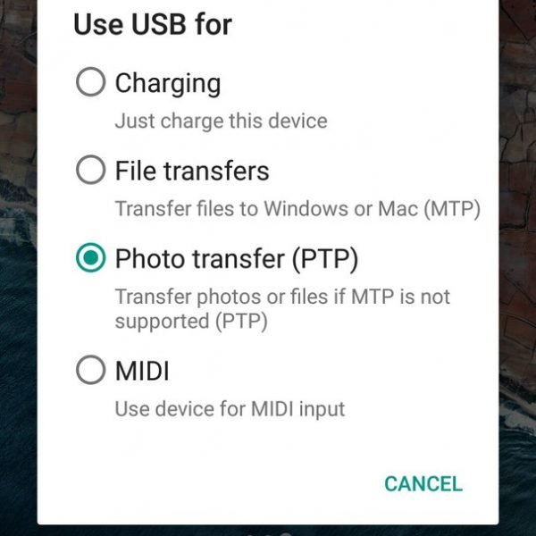 Transfer files to Android