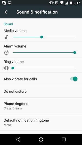 disable vibration on android