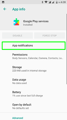 How to remove update notification Android