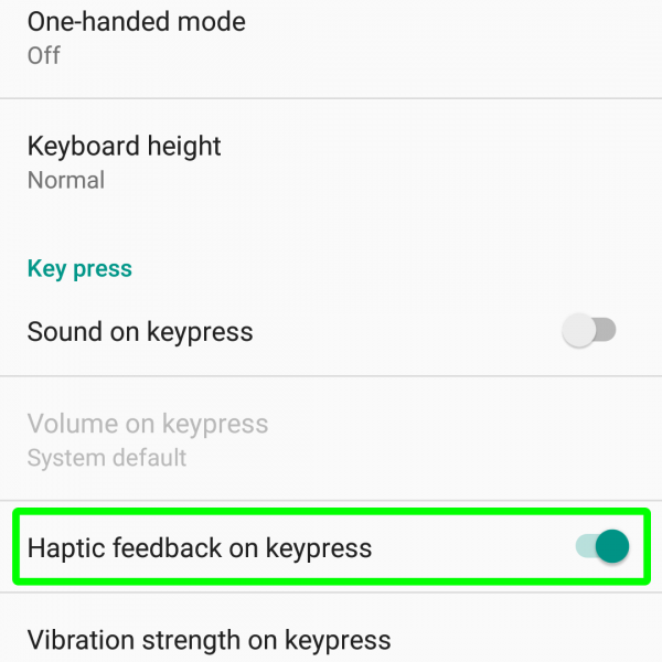Disable vibration on Android