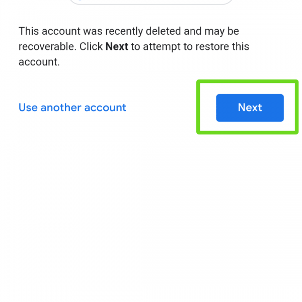 Recover Google Account