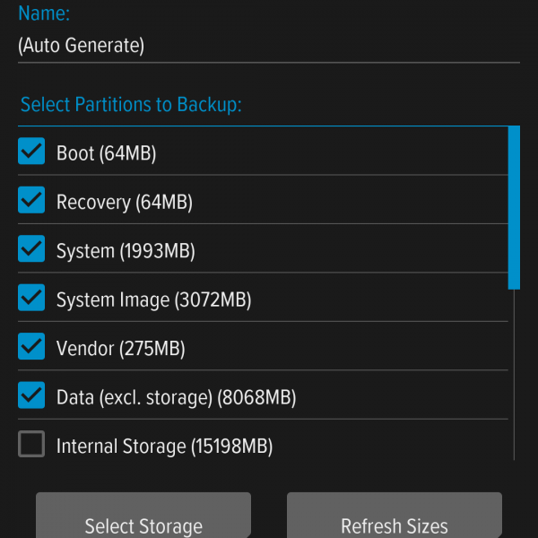 Android Backup data