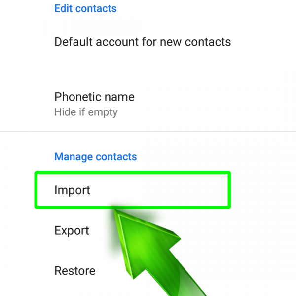 How to restore contacts