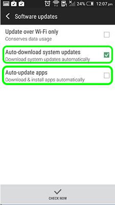 Turn off all automatic updates