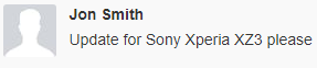 Sony Xperia XZ3 update