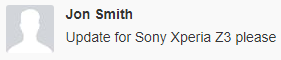 Sony Xperia Z3 update