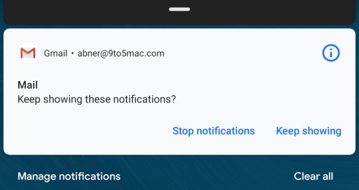 android 10 Q notifications