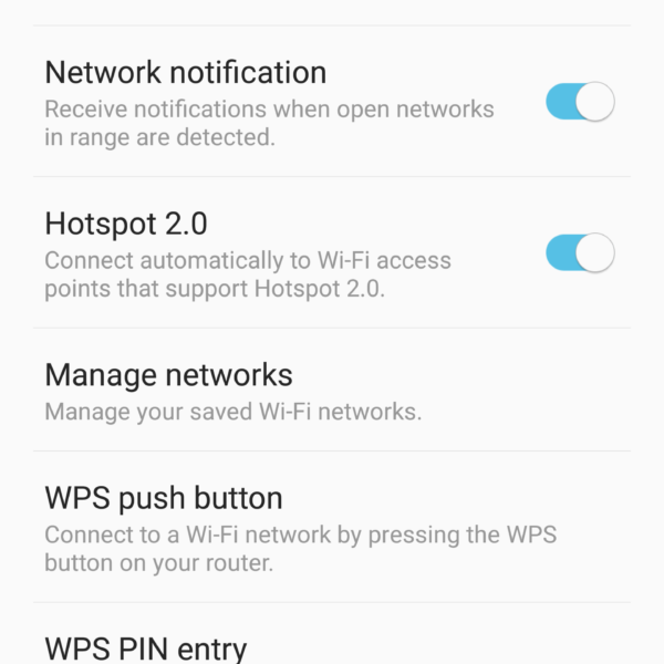 remove the WiFi network